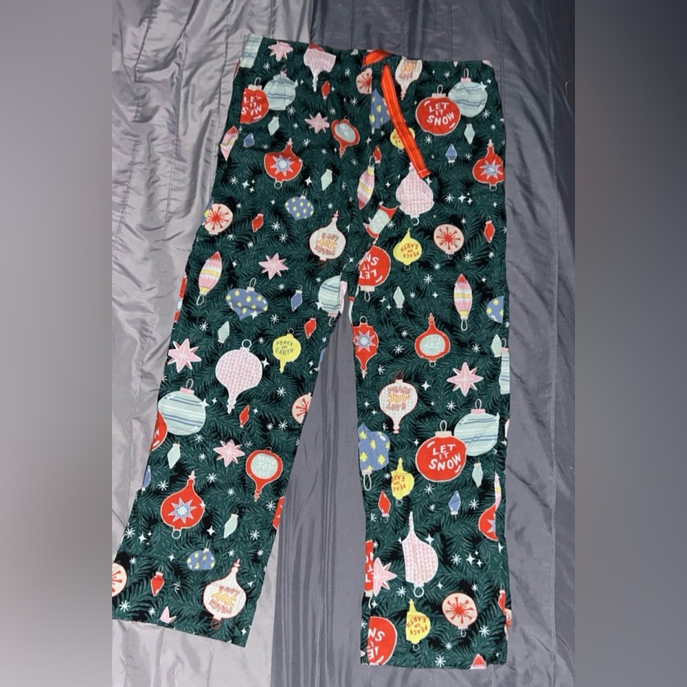 Old Navy Women Pajama Bottoms - Green and Red
